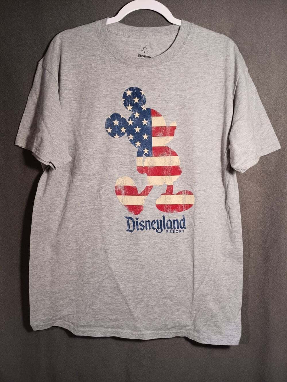 Disneyland Resort Mickey American Flag Shirt Men’s Large Walt Disney World